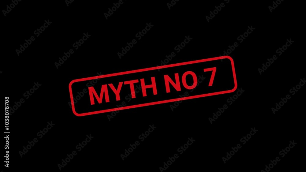 Myth no 7 Text Stamp Animation Myth no 7 Text Stamp Animation