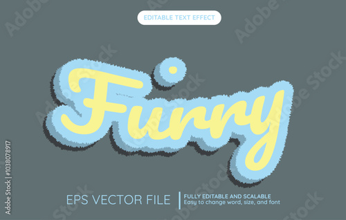 Editable Text Effect Furry Style