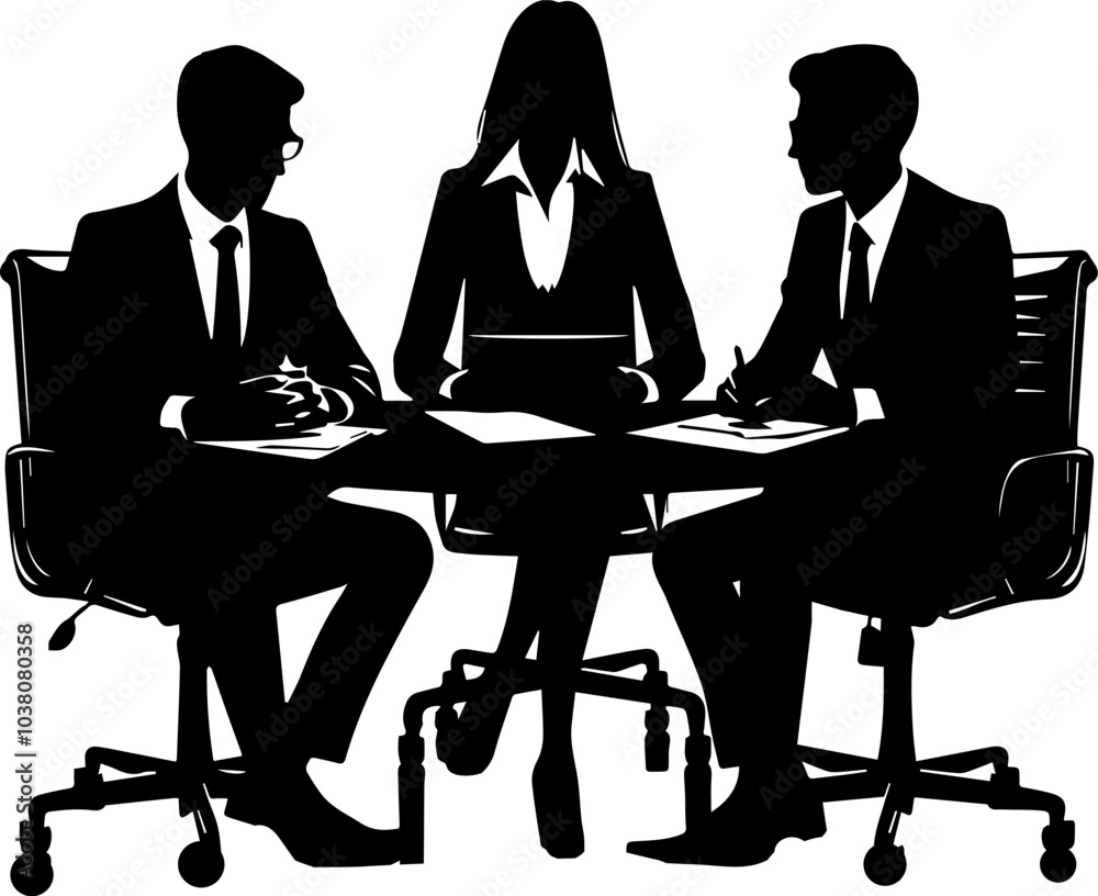silhouettes of people in a meeting silhouettes of people in a meeting
