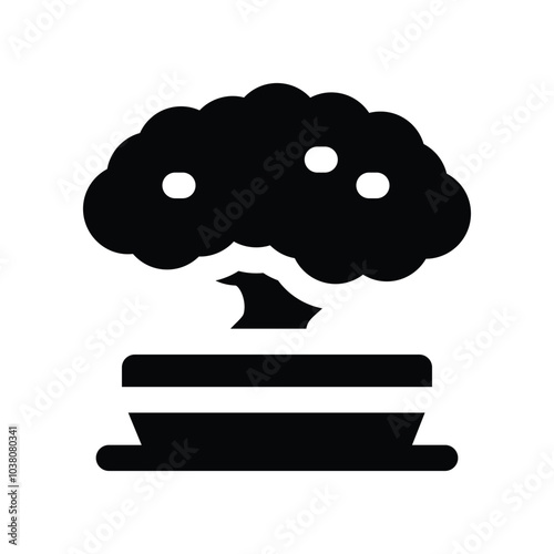 bonsai icon. vector glyph icon for your website, mobile, presentation, and logo design.