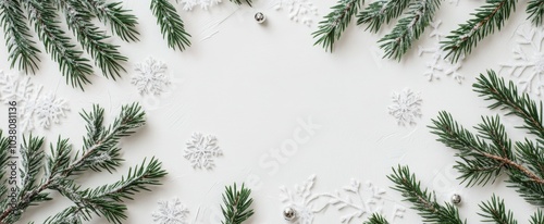 The Festive Greenery and Snowflakes