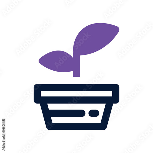 plant icon. vector dual tone icon for your website, mobile, presentation, and logo design.