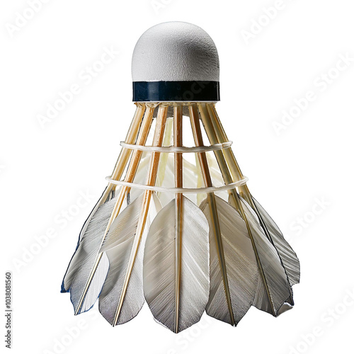 Badminton shuttlecock isolated on white background photo