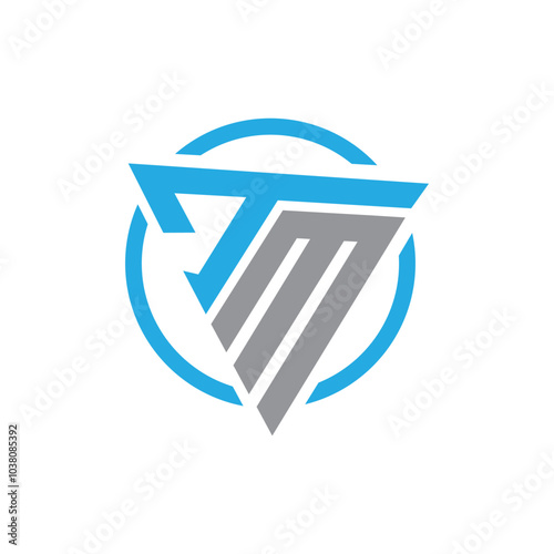 tm logo vector design, initial tm letter logo, mt logo design vector template, initial mt letter logo design for any business, Initial Letter MT TM logo design vector illustration. TM Logo, TM icon.