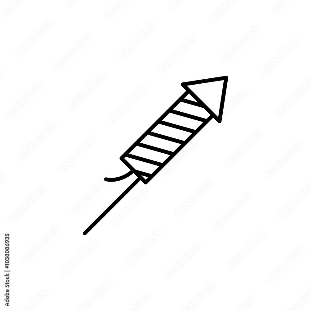 Fireworks Rocket Sign Icon Fireworks Rocket Sign Icon