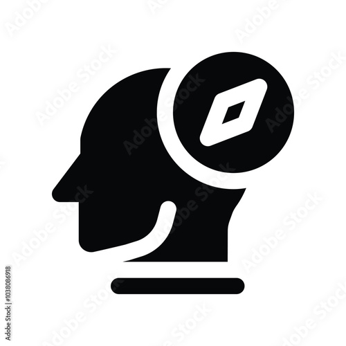 intuitive icon. vector glyph icon for your website, mobile, presentation, and logo design.