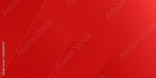 Abstract hexagon rendering of red abstract glass background simple art