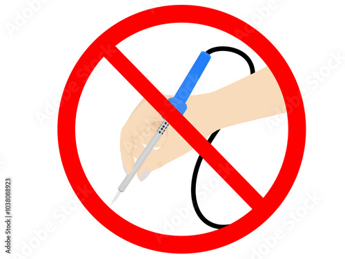 Electric soldering machine on a white background.