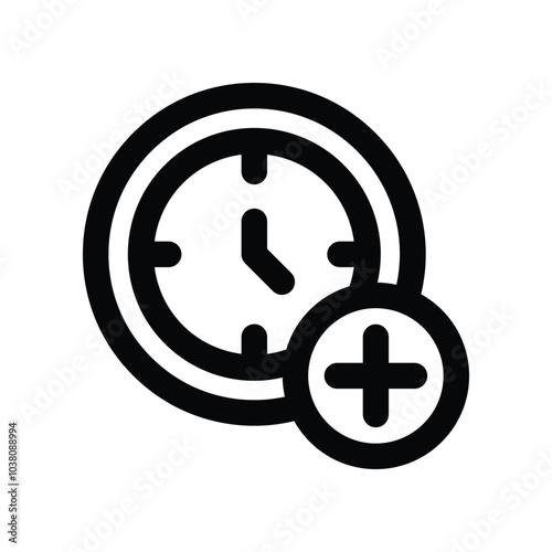 overtime icon. vector line icon for your website, mobile, presentation, and logo design.