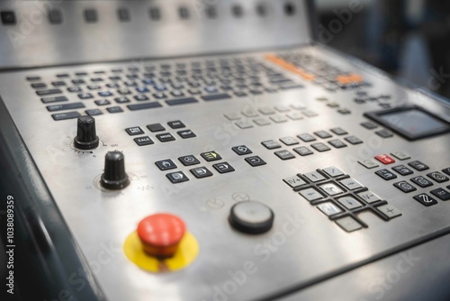 Close-up of a CNC control, photo of the control of a numerical computer control machine photo