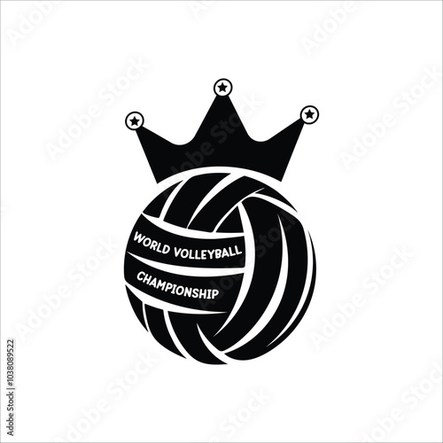 Volleyball Typography and Logo Design