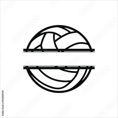 Volleyball Typography and Logo Design