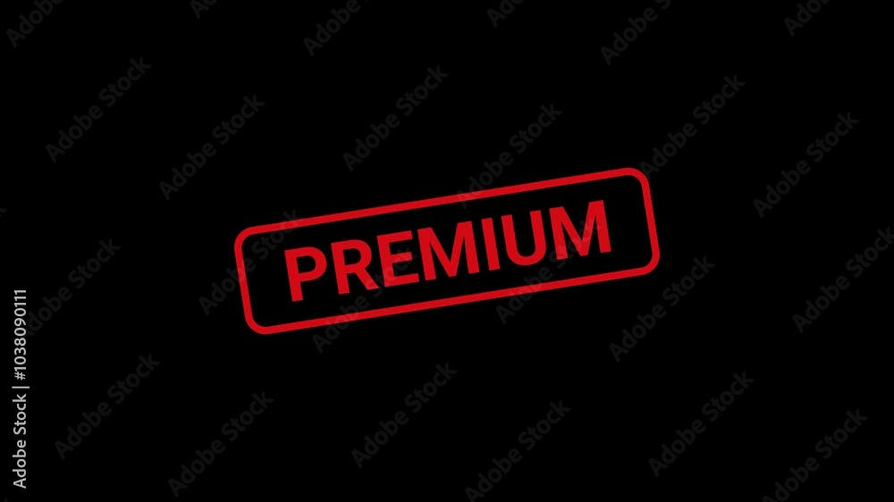 Premium Text Stamp Animation Premium Text Stamp Animation