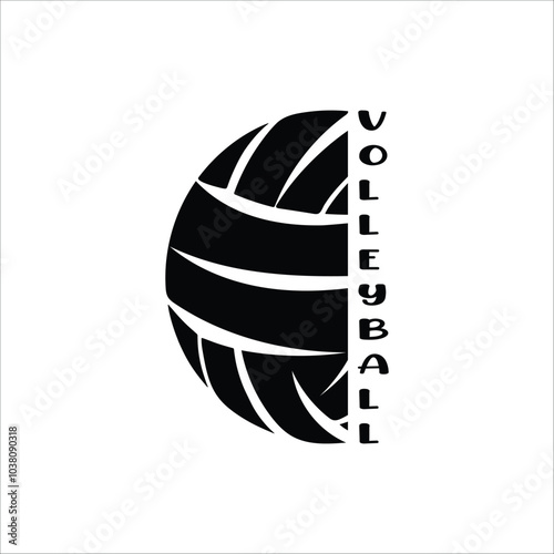 Volleyball Typography and Logo Design