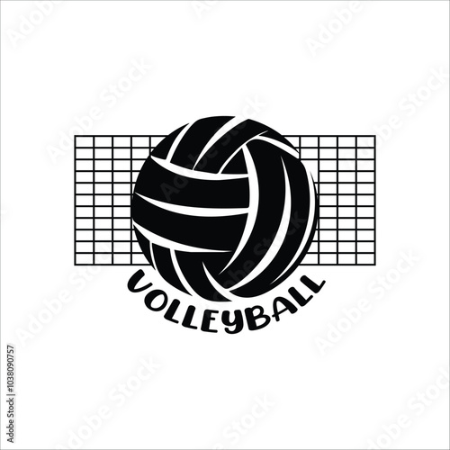 Volleyball Typography and Logo Design