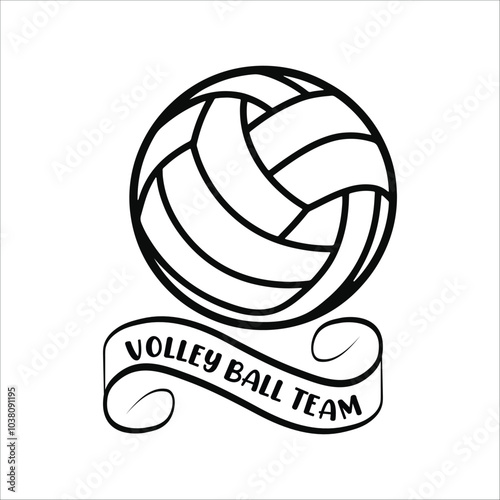 Volleyball Typography and Logo Design