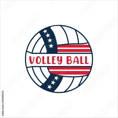 Volleyball Typography and Logo Design