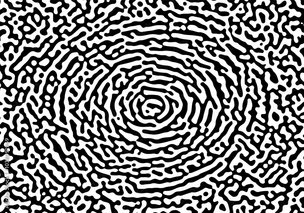 Organic turing background. Monochrome pattern for cover, banner or poster. Diffusion natural texture with different random shapes. Vector illustration. Organic turing background. Monochrome pattern for cover, banner or poster. Diffusion natural texture with different random shapes. Vector illustration.