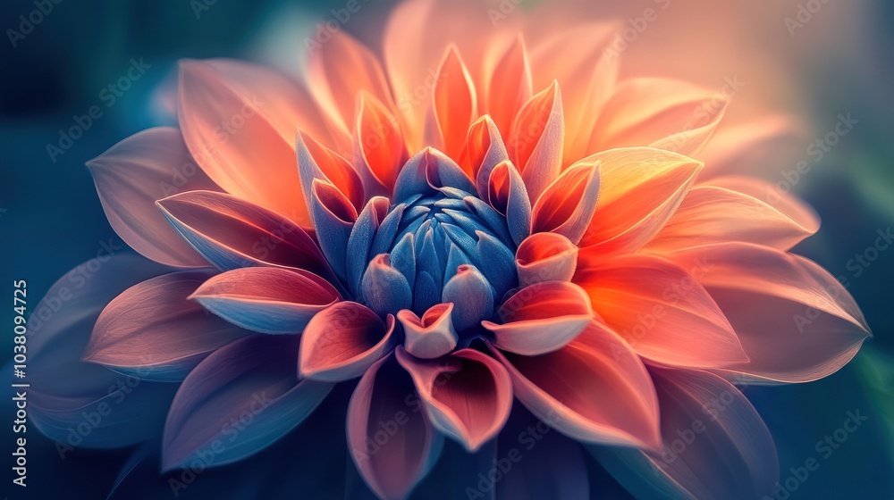 Soft Pastel Dahlia Blossom Soft Pastel Dahlia Blossom