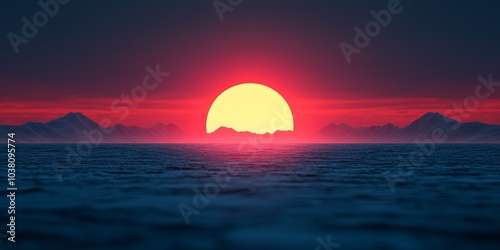 Wallpaper Mural Remote Power Plant at Sunset in Tranquil Field Torontodigital.ca