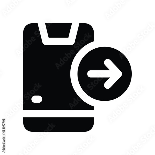 outgoing call icon. vector glyph icon for your website, mobile, presentation, and logo design.