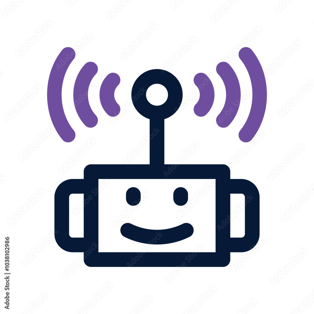 bot assistant icon. vector dual tone icon for your website, mobile, presentation, and logo design. bot assistant icon. vector dual tone icon for your website, mobile, presentation, and logo design.