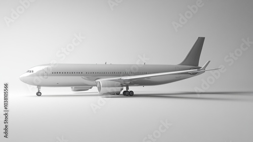 commercial airplane yellow mockup
