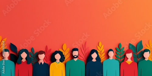 Modern Business Leaders in Stylish Paper Cut Layers