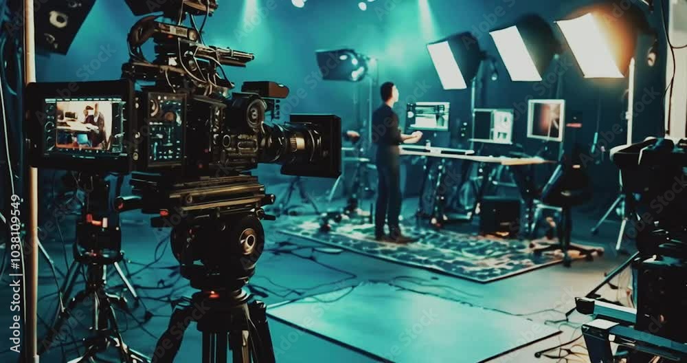 Inside a video production studio generated by AI
