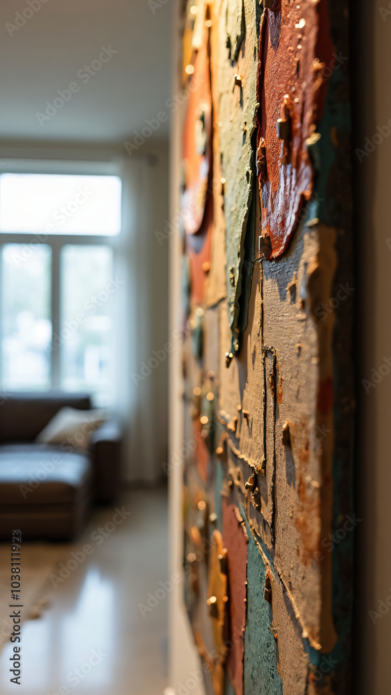 Stunning abstract wall art featuring vibrant colors and textured layers that create a captivating focal point in a modern living space, enhancing the overall aesthetic and inviting creativity Stunning abstract wall art featuring vibrant colors and textured layers that create a captivating focal point in a modern living space, enhancing the overall aesthetic and inviting creativity