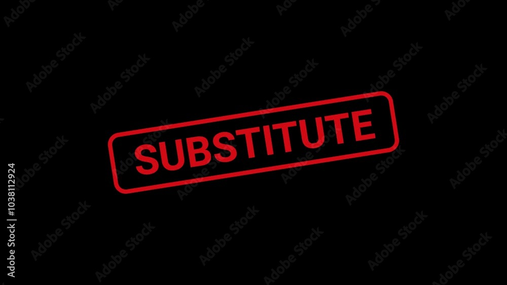 Substitute Text Stamp Animation Substitute Text Stamp Animation