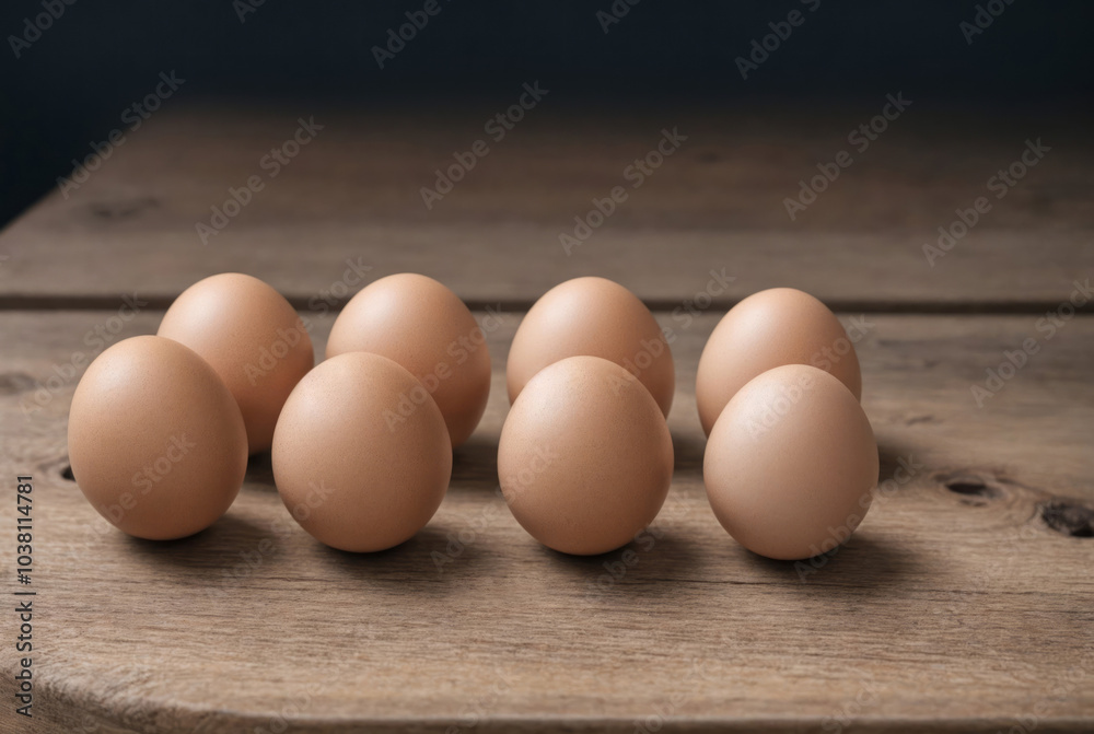 Organic chicken fresh eggs on wooden table. Background for Easter decoration Organic chicken fresh eggs on wooden table. Background for Easter decoration