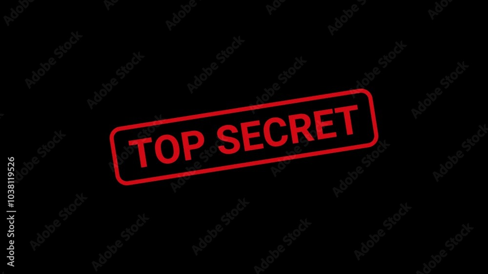 Top secret Text Stamp Animation Top secret Text Stamp Animation
