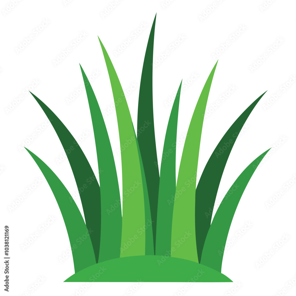 Green Grass Vector Illustration - Vibrant Nature Art Green Grass Vector Illustration - Vibrant Nature Art