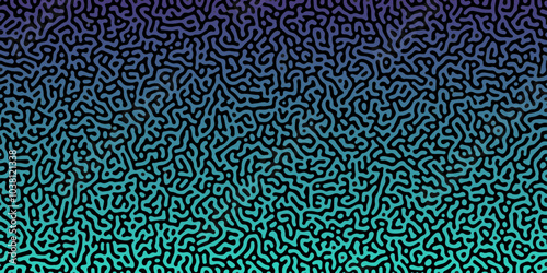 Turing Abstract Pattern, suitable for any business. black and blue color diffusion reaction seamless pattern.An abstract Reaction-diffusion or Turing pattern formation, coral reef, natural texture,	