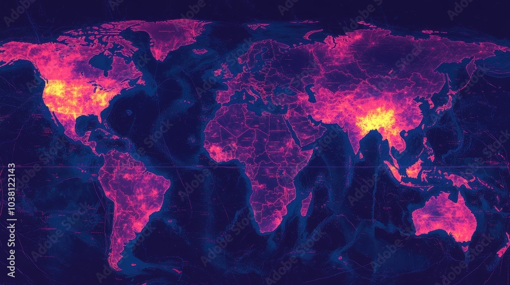Global Population Density Heatmap Global Population Density Heatmap