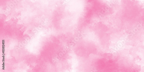 abstract colorful pink grunge background, Subtle light pink color ink effect shades paper texture with stains, Cloudy and grainy scratched magenta watercolor pastel painted on paper.