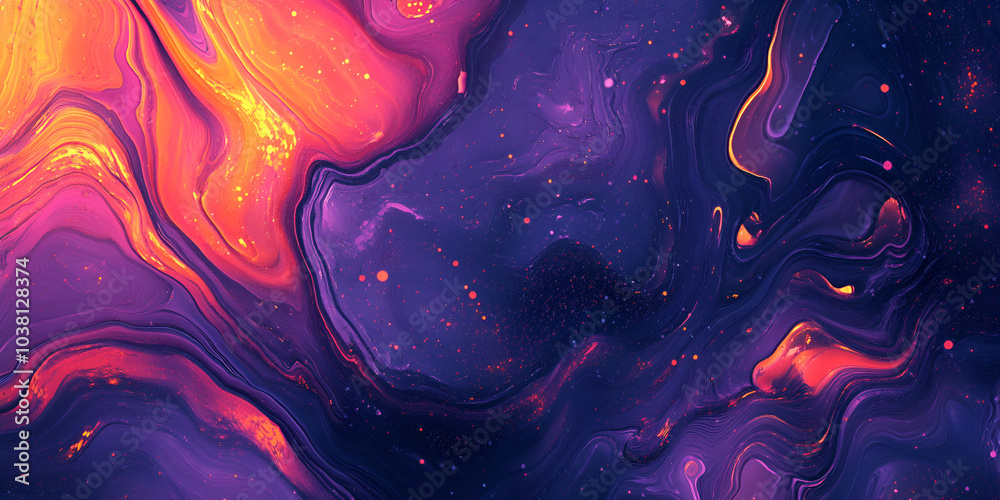 Fluid Marble Texture in Vivid Colors Fluid Marble Texture in Vivid Colors