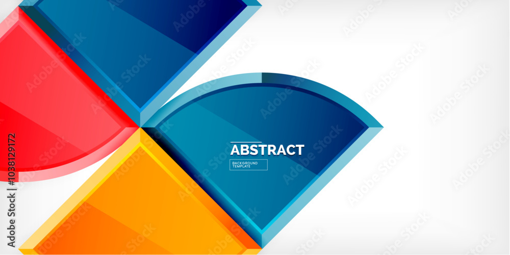 Abstract background - circles and round triangles with 3d effect. Vector Illustration For Wallpaper, Banner, Background, Card, Book Illustration, landing page Abstract background - circles and round triangles with 3d effect. Vector Illustration For Wallpaper, Banner, Background, Card, Book Illustration, landing page