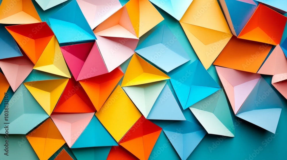 Vibrant Geometric Patterns in Studio Lighting Vibrant Geometric Patterns in Studio Lighting