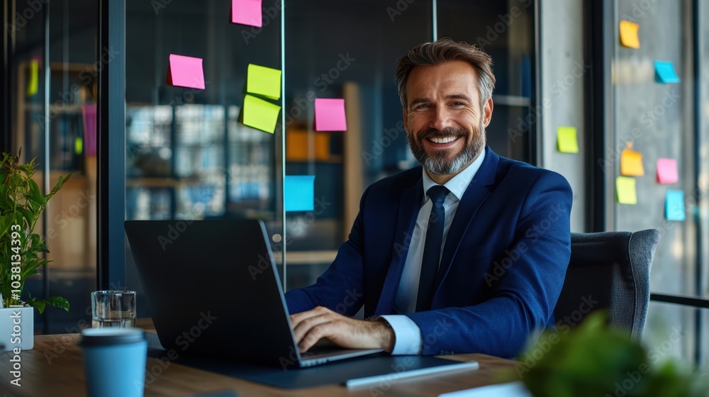 The Businessman at Laptop The Businessman at Laptop