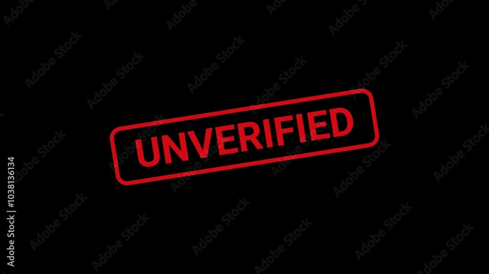 Unverified Text Stamp Animation Unverified Text Stamp Animation