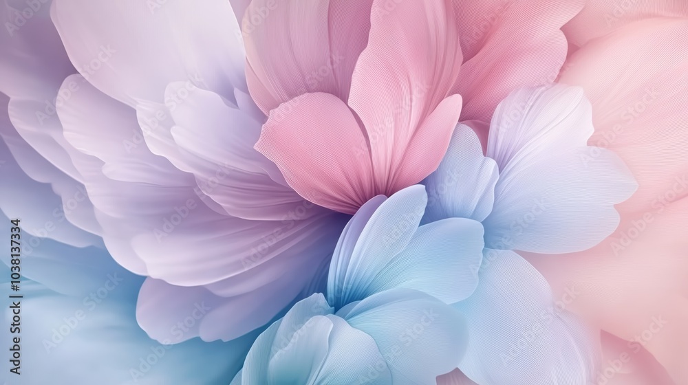 A soft, pastel-hued floral design featuring delicate petals in shades of pink and blue, creating a serene and artistic visual effect. A soft, pastel-hued floral design featuring delicate petals in shades of pink and blue, creating a serene and artistic visual effect.