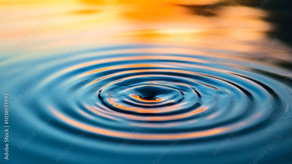 Vibrant Ripples with Clear Reflections in Water