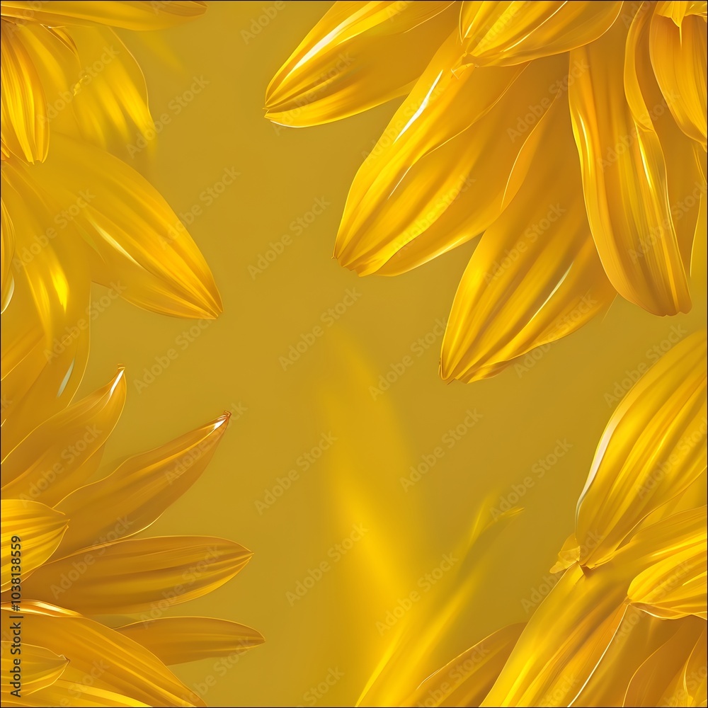 Obraz premium Sunflower(Loyalty, Happiness)_ A bright, uplifting abstract background made of sunflower petals.