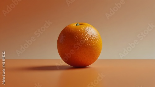 Single Orange on Orange Toned Background photo