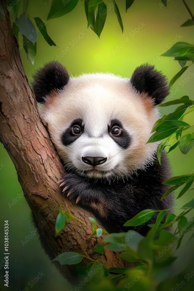 Fototapeta premium Portrait of sweet giant panda bear