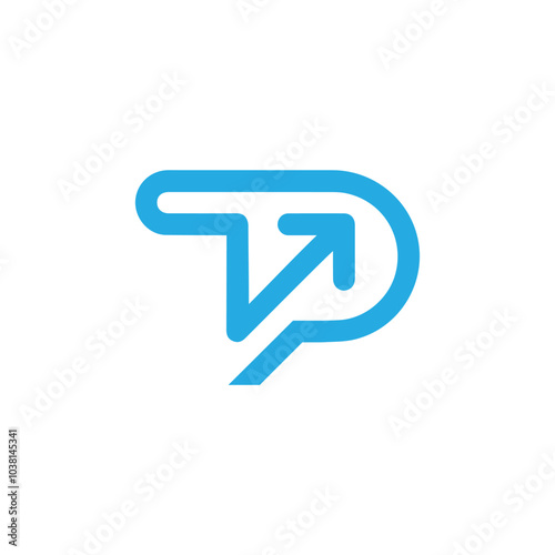 tp logo design vector template, initial tp letter logo design, pt logo design, initial pt letter logo design, TP vector logo, for financial companies, technology and others. Initial Letter TP logo.