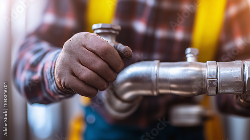 Plumber Replacing Old Pipes with New Ones in Home Renovation