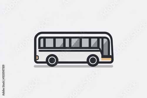 Simple Bus Icon   Vector Illustration